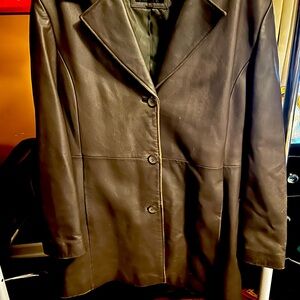 SOFT LEATHER 3/4 COAT